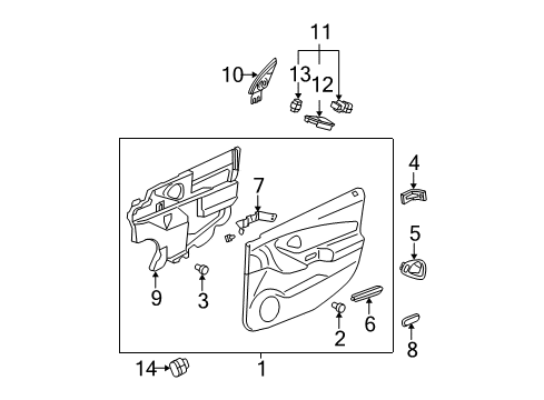 2006 Chevrolet Malibu Front Door Plug Diagram for 15144955