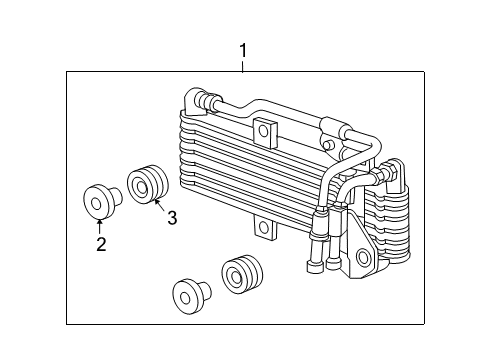 2009 Honda Pilot Trans Oil Cooler Cooler (ATf) Diagram for 25510-RN0-003