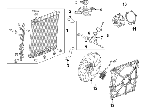 2017 Chevrolet Colorado Cooling System, Radiator, Water Pump, Cooling Fan Fan & Motor Diagram for 84188461