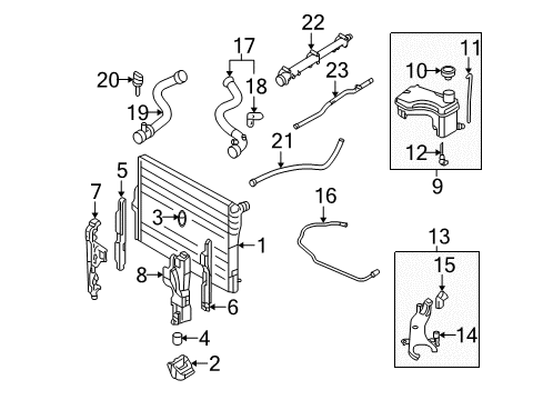 2004 BMW M3 Headlamp Washers/Wipers Expansion Tank Hose Diagram for 17222246036