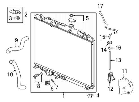 2021 Acura TLX Powertrain Control Bracket, Reserve Tank Diagram for 19115-6S8-A01
