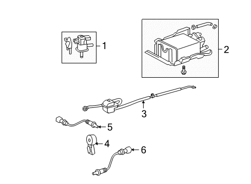 2009 Toyota RAV4 Powertrain Control Rear Oxygen Sensor Diagram for 89465-42200