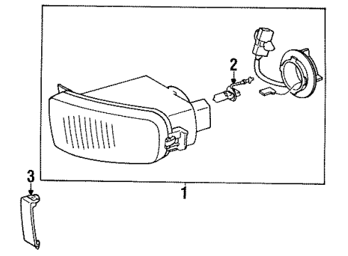 1993 Lexus GS300 Fog Lamps Cover, Fog Lamp Diagram for 81212-30160