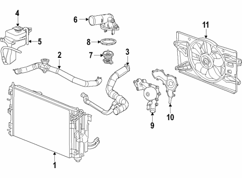 2015 Chrysler 200 Cooling System, Radiator, Water Pump, Cooling Fan Hose-Radiator Outlet Diagram for 68104977AC