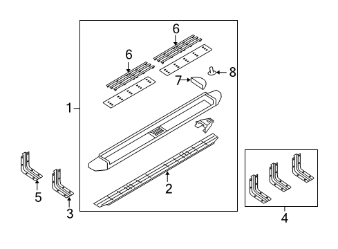 2010 Ford F-250 Super Duty Running Board Step Pad Diagram for 8C3Z-16490-AA