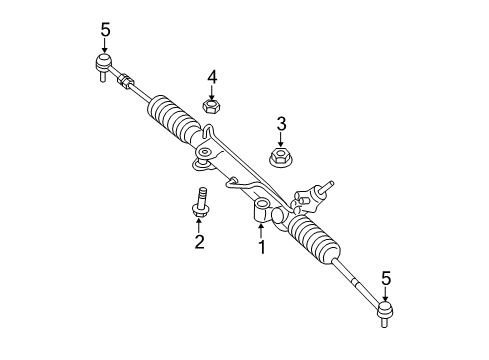 2011 Jeep Grand Cherokee P/S Pump & Hoses, Steering Gear & Linkage Rack And Pinion Gear Diagram for 68078525AC