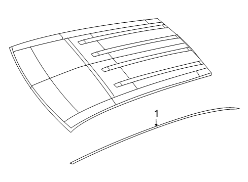 2013 Dodge Journey Exterior Trim - Roof Molding-Roof Diagram for 5116272AB
