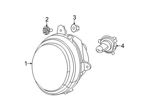 2015 Jeep Patriot Headlamps Headlamp Diagram for 5303842AE