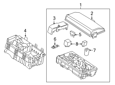 2016 Chevrolet Impala Fuse & Relay Fuse & Relay Box Diagram for 23217020