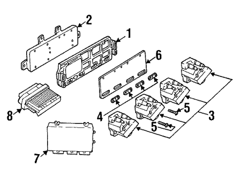 1998 Cadillac DeVille Ignition System Wire Asm, Spark Plug #3 Cyl(22"Long) Diagram for 12192089