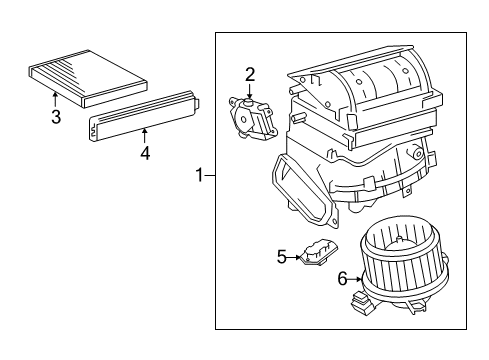 2014 Scion tC Blower Motor & Fan Cabin Air Filter Diagram for 87139-26010