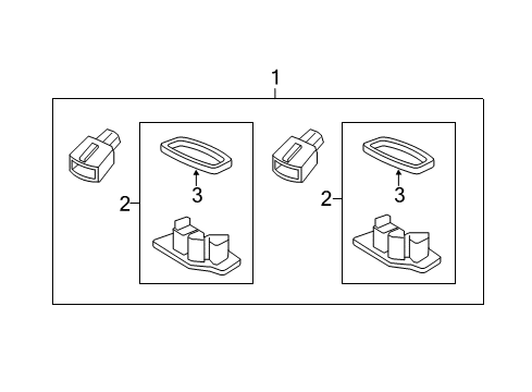 2015 Acura RLX License Lamps Lens Diagram for 34106-TY2-A01