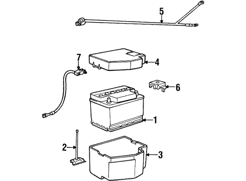 1998 BMW 318ti Battery Battery, Manuf.: Douglas (Warranty Only) Diagram for 61218376379