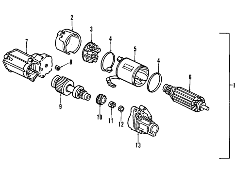 1992 Acura NSX Starter O-Ring, Yoke Body Diagram for 31228-PC2-661