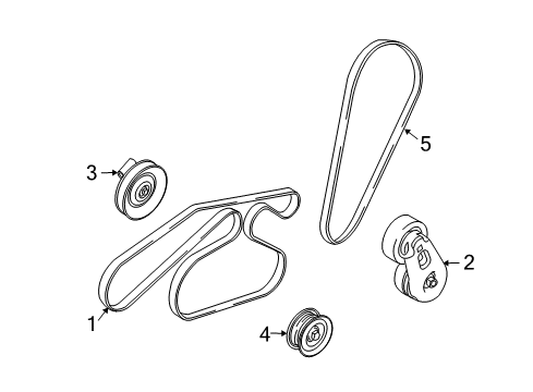 2008 Mercury Mariner Belts & Pulleys Idler Pulley Diagram for 8L8Z-3F671-A