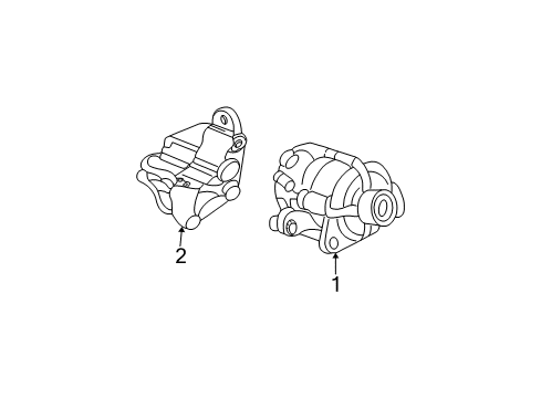 2002 Ford Focus Alternator Bracket Diagram for YS4Z-10337-CA