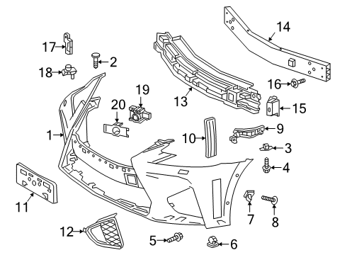 2020 Lexus GS F Automatic Temperature Controls Clip, Pin Hold Diagram for 47749-30030
