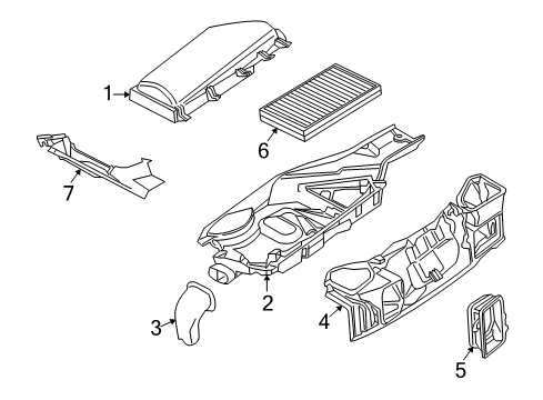 2007 BMW M6 Blower Motor & Fan Air Inlet Left Diagram for 64316921601