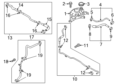 2017 Kia Niro Radiator & Components Clip-Hose Diagram for 14720-15006-S