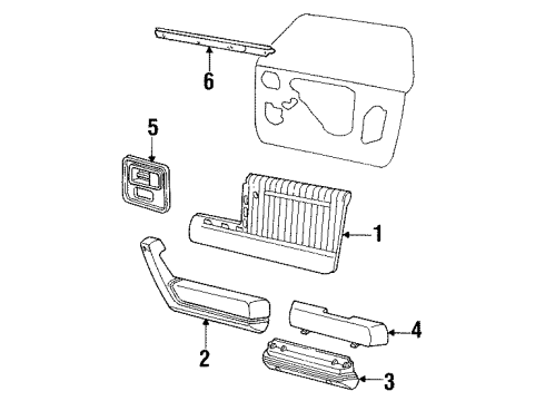 1993 Buick Century Interior Trim - Front Door SEALING STRIP, Front Door Window Channel Diagram for 17992219