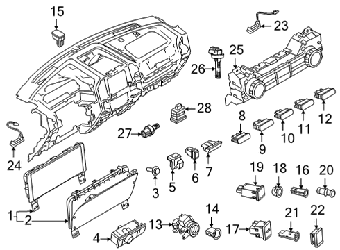 2021 Ford F-150 A/C & Heater Control Units Adjust Motor Diagram for FL3Z-19E616-F