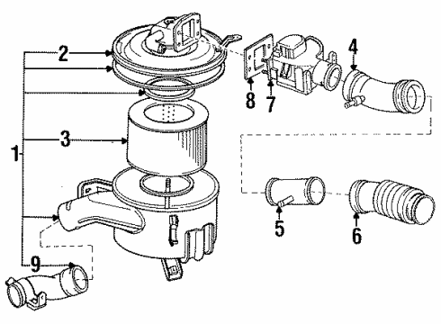 1992 Toyota Land Cruiser Powertrain Control ECM Diagram for 89661-60080-84