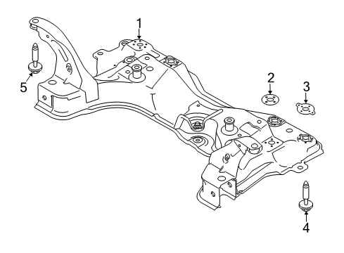 2013 Ford Transit Connect Suspension Mounting - Front Engine Cradle Spacer Diagram for 7T1Z-55S00-A
