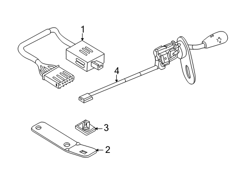 2001 BMW Z8 Cruise Control System Bracket, Plug Connection Black Diagram for 61131378944