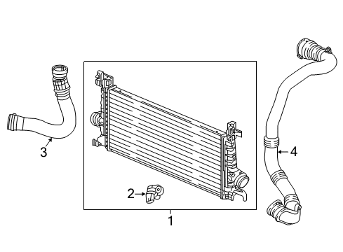 2017 Buick Cascada Turbocharger Cooler, Charging Air Diagram for 13393988