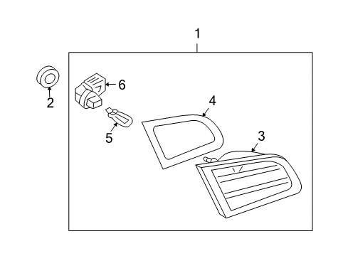 2010 Infiniti G37 Bulbs Lamp Assembly-Back Up RH Diagram for 26540-JK60C