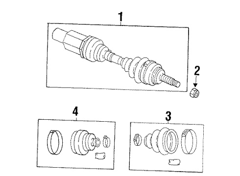 1999 Chrysler LHS Drive Axles - Front Front Drive Shaft Right Diagram for 4882518