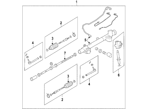 2009 Infiniti M35 P/S Pump & Hoses, Steering Gear & Linkage Power Steering Return Hose Diagram for 49725-EJ81A