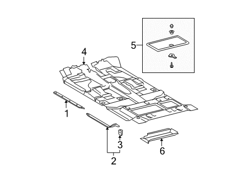 2004 Toyota Tundra Interior Trim - Cab Insert Diagram for 58571-0C020