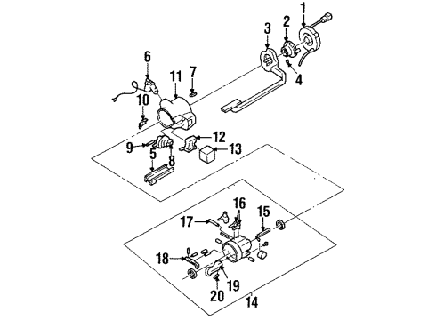 1999 Cadillac DeVille Housing & Components Column Asm, Steering Diagram for 26058903