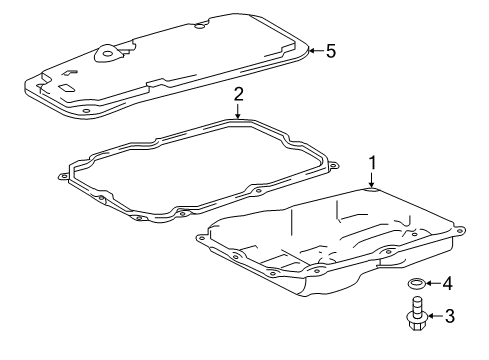 2018 Toyota Tacoma Transmission Transmission Pan Diagram for 35106-04010