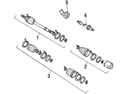 1989 Ford Probe Axle Shaft - Front Outer Boot Diagram for E92Z3A331J