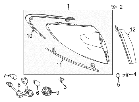 2019 Toyota C-HR Bulbs Tail Lamp Diagram for 81551-F4021