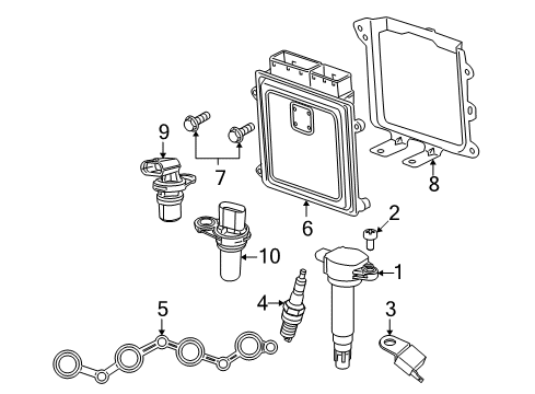 2007 Jeep Compass Powertrain Control Gasket-Ignition Coil Diagram for 4884765AA