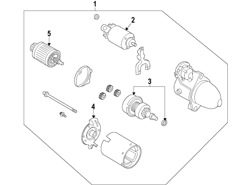 2012 Toyota Yaris Starter Armature Diagram for 28160-21070