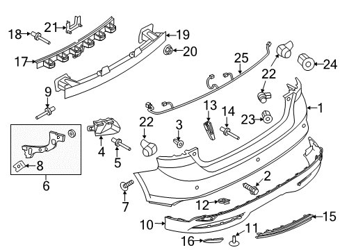 2014 Ford Focus Parking Aid Outer Bracket Diagram for CP9Z-17D948-A