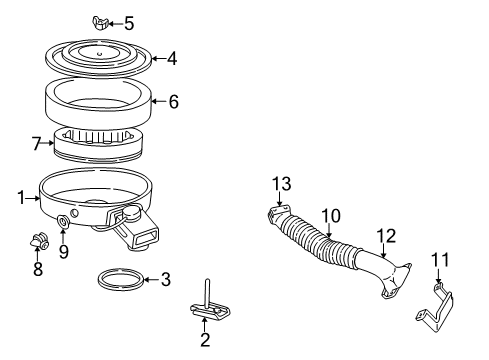 1996 Dodge B1500 Filters Body Air Cleaner Diagram for 53008277