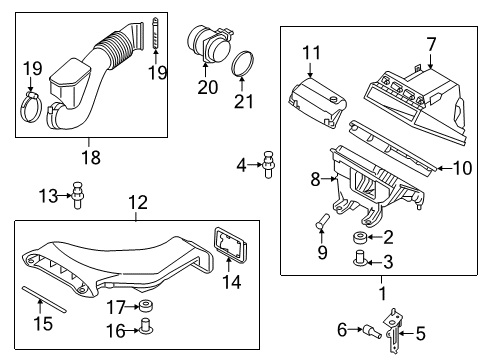 2017 Kia Optima Air Intake Duct Assembly-Air Diagram for 28210A8110