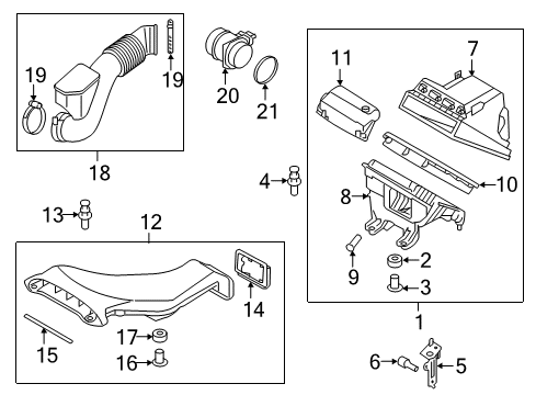 2017 Kia Optima Air Intake Insulator Diagram for 28160D4000