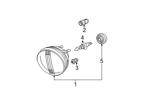 2001 Toyota Highlander Bulbs Fog Lamp Assembly Diagram for 81211-48010