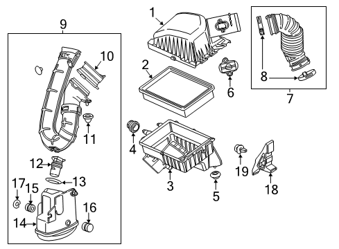 2015 Chevrolet Sonic Air Intake Insulator Diagram for 95242020