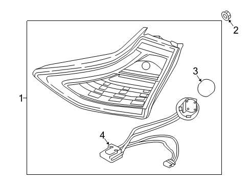 2021 Hyundai Ioniq Bulbs Lamp Assembly-Rear Comb Inside, LH Diagram for 92403-G2250