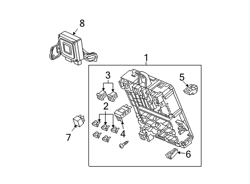 2013 Honda Fit Electrical Components Detector Unit, Electronic Load Diagram for 38255-TF0-003