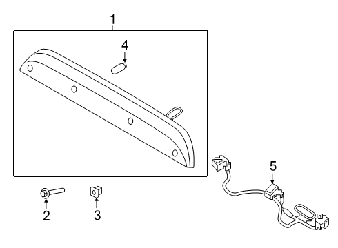 2021 Ford Ranger Bulbs High Mount Lamp Diagram for KB3Z-13A613-B