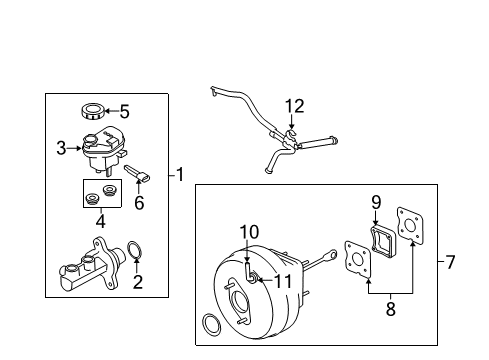 2012 Lincoln MKT Dash Panel Components Power Booster Diagram for BE8Z-2005-B