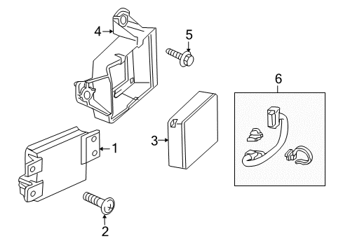 2012 Acura ZDX Electrical Components BSI Unit Diagram for 36900-SZN-A02